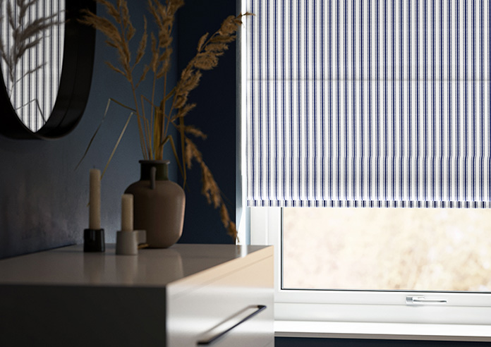 Lace Stripes, Sapphire - Twist&Fit Roman Blind - Image 5